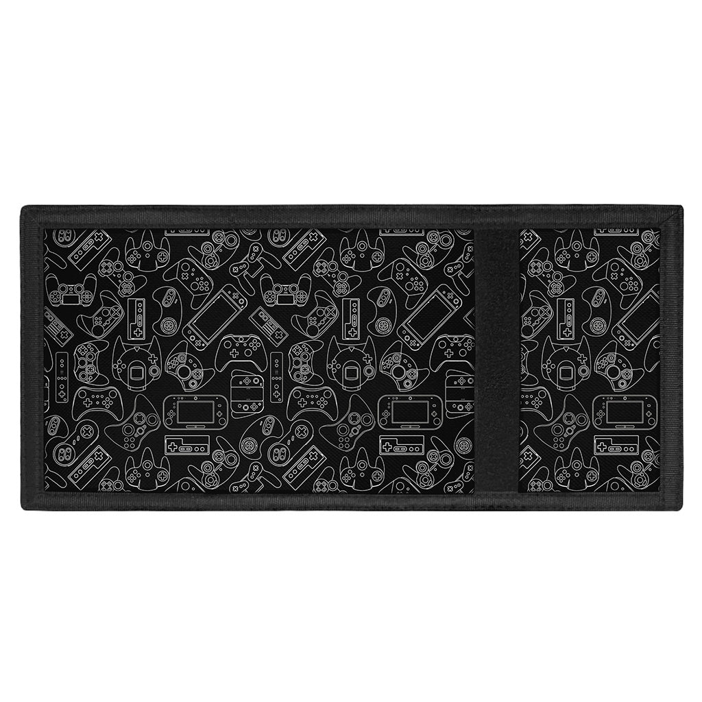 Black And White Video Game Pattern Print Trifold Wallet