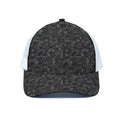 Black And White Video Game Pattern Print White Mesh Trucker Hat