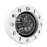 Black And White Viking God Odin Print Alarm Clock