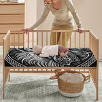 Black And White Viking God Odin Print Baby Crib Sheet