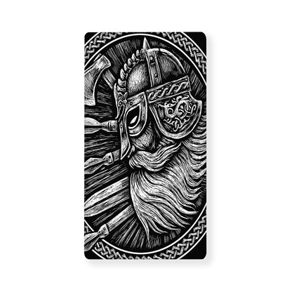 Black And White Viking God Odin Print Baby Crib Sheet