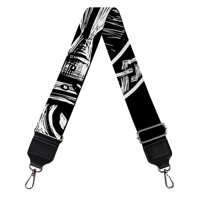 Black And White Viking God Odin Print Bag Strap