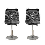 Black And White Viking God Odin Print Bar Stool Covers