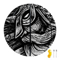 Black And White Viking God Odin Print Basketball