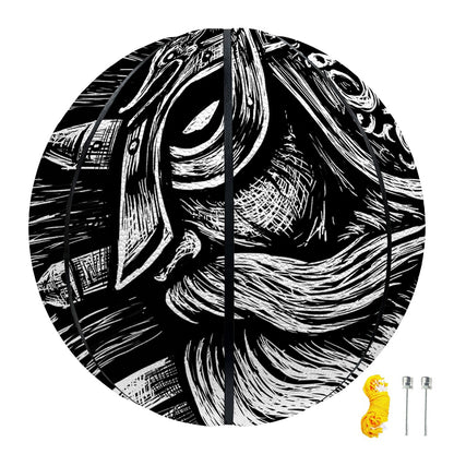 Black And White Viking God Odin Print Basketball