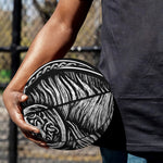 Black And White Viking God Odin Print Basketball