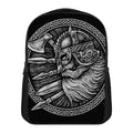 Black And White Viking God Odin Print Casual Backpack