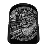 Black And White Viking God Odin Print Casual Backpack