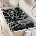 Black And White Viking God Odin Print Changing Pad Cover