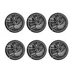 Black And White Viking God Odin Print Coaster Set