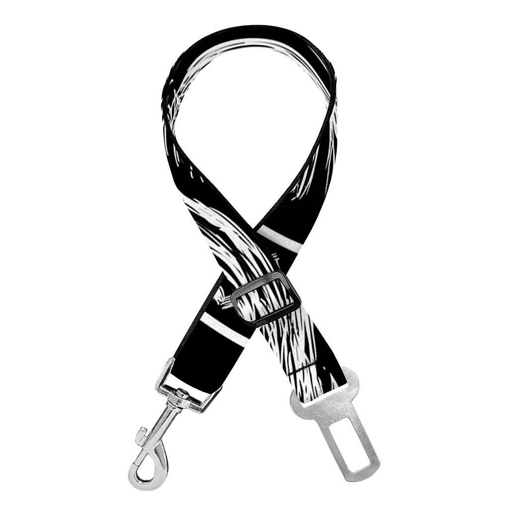 Black And White Viking God Odin Print Dog Seat Belt
