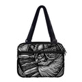 Black And White Viking God Odin Print Double Strap Bible Bag