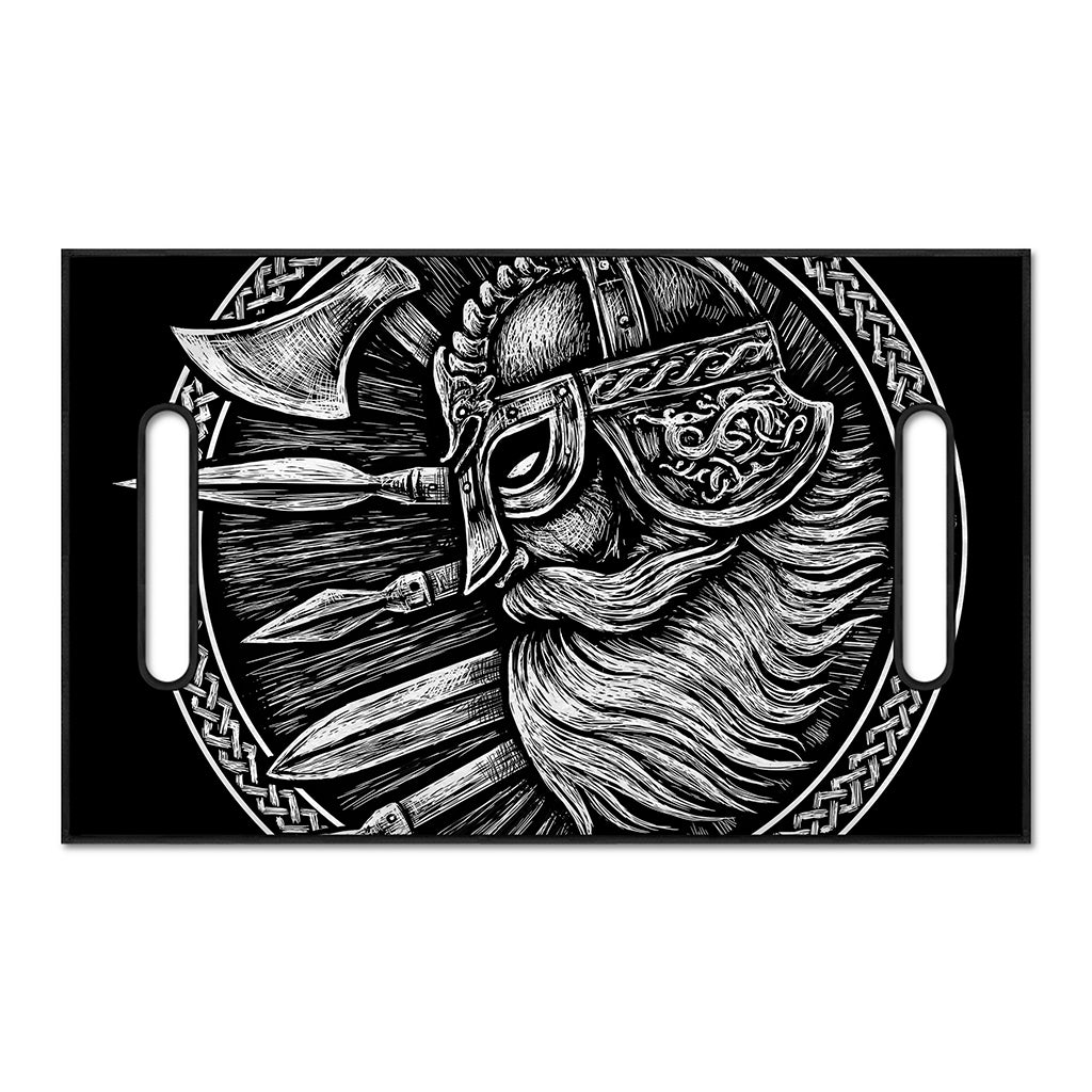 Black And White Viking God Odin Print Golf Cart Seat Cover