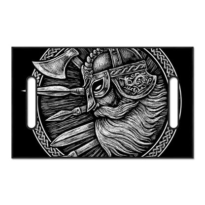 Black And White Viking God Odin Print Golf Cart Seat Cover
