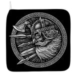 Black And White Viking God Odin Print Hand Towel