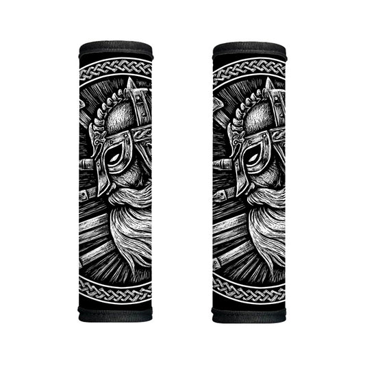 Black And White Viking God Odin Print Handle Covers