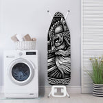 Black And White Viking God Odin Print Ironing Board Cover