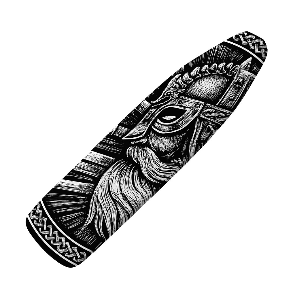 Black And White Viking God Odin Print Ironing Board Cover