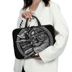Black And White Viking God Odin Print Laptop Sleeve With Handle