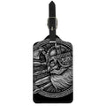 Black And White Viking God Odin Print Luggage Tag
