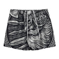 Black And White Viking God Odin Print Mesh Shorts