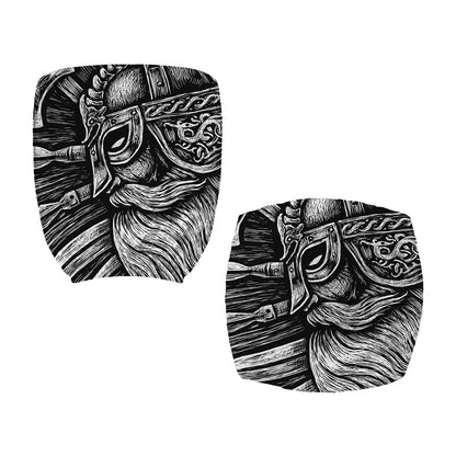 Black And White Viking God Odin Print Office Chair Cover