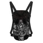 Black And White Viking God Odin Print Pet Carrier Backpack