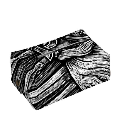 Black And White Viking God Odin Print Rectangle Tissue Box Cover