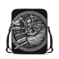 Black And White Viking God Odin Print Rectangular Crossbody Bag