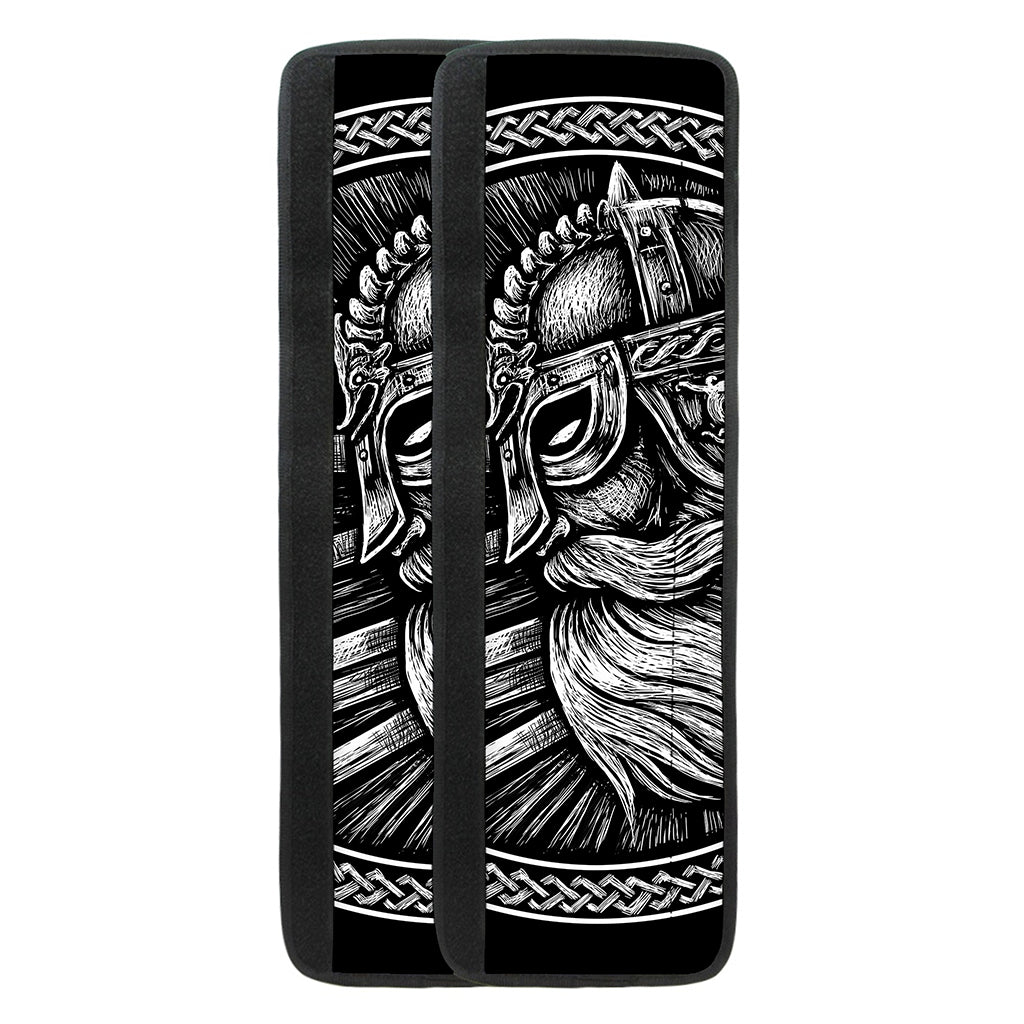 Black And White Viking God Odin Print Refrigerator Handle Covers