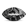 Black And White Viking God Odin Print Rugby Ball