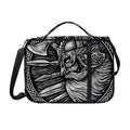 Black And White Viking God Odin Print Shoulder Strap Bible Bag