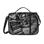 Black And White Viking God Odin Print Shoulder Strap Bible Bag