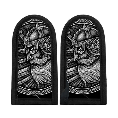 Black And White Viking God Odin Print Skillet Handle Cover