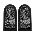 Black And White Viking God Odin Print Skillet Handle Cover