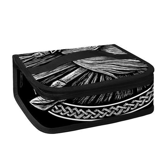 Black And White Viking God Odin Print Small Lunch Bag