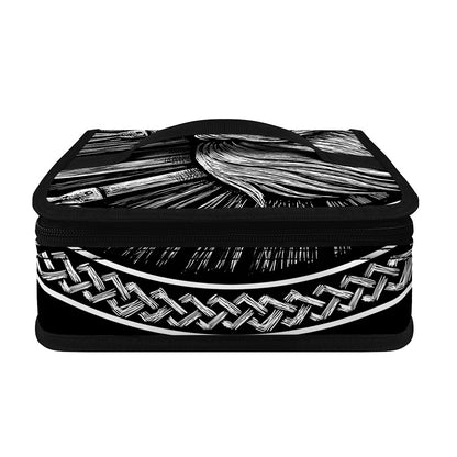 Black And White Viking God Odin Print Small Lunch Bag