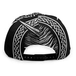 Black And White Viking God Odin Print Snapback Cap
