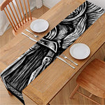 Black And White Viking God Odin Print Table Runner