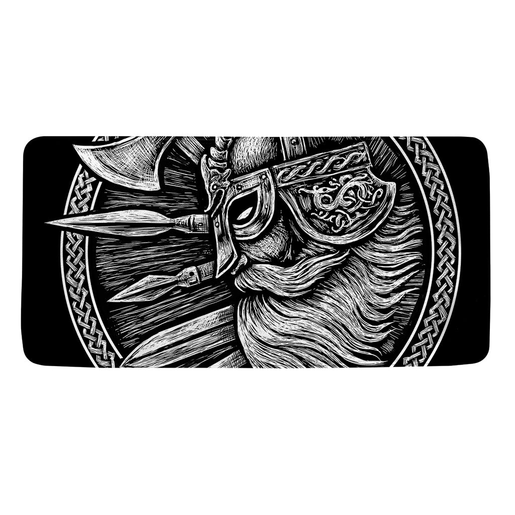 Black And White Viking God Odin Print Towel