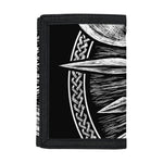 Black And White Viking God Odin Print Trifold Wallet