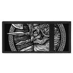 Black And White Viking God Odin Print Trifold Wallet