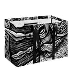 Black And White Viking God Odin Print Utility Tote Bag