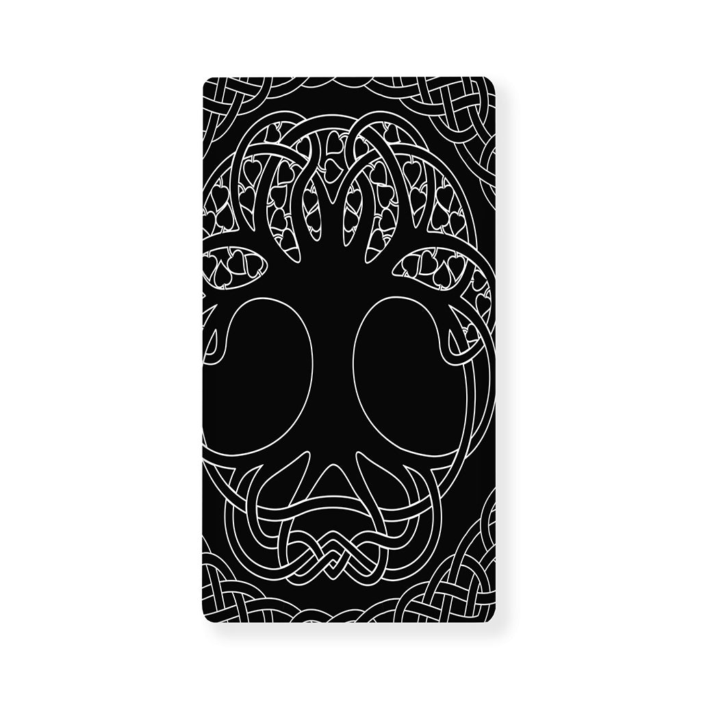 Black And White Viking Yggdrasil Print Baby Crib Sheet