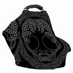 Black And White Viking Yggdrasil Print Baby Seat Cover
