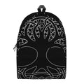 Black And White Viking Yggdrasil Print School Backpack