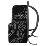 Black And White Viking Yggdrasil Print Backpack