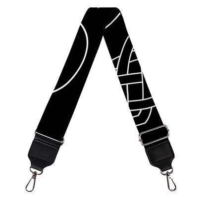Black And White Viking Yggdrasil Print Bag Strap
