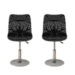 Black And White Viking Yggdrasil Print Bar Stool Covers