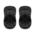 Black And White Viking Yggdrasil Print Bar Stool Covers